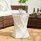 Glitzhome® 17.75" Multifunctional Twist-Style Faux Terrazzo Garden Stool